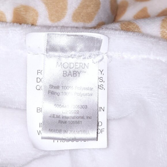 2022 Modern Baby Giraffe Pacifier Loop Baby Security Lovey Blanket 12" X 12" - Picture 6 of 6